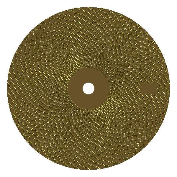 Engraved gold barleycorn (grain d’orge) guilloché watch dial.